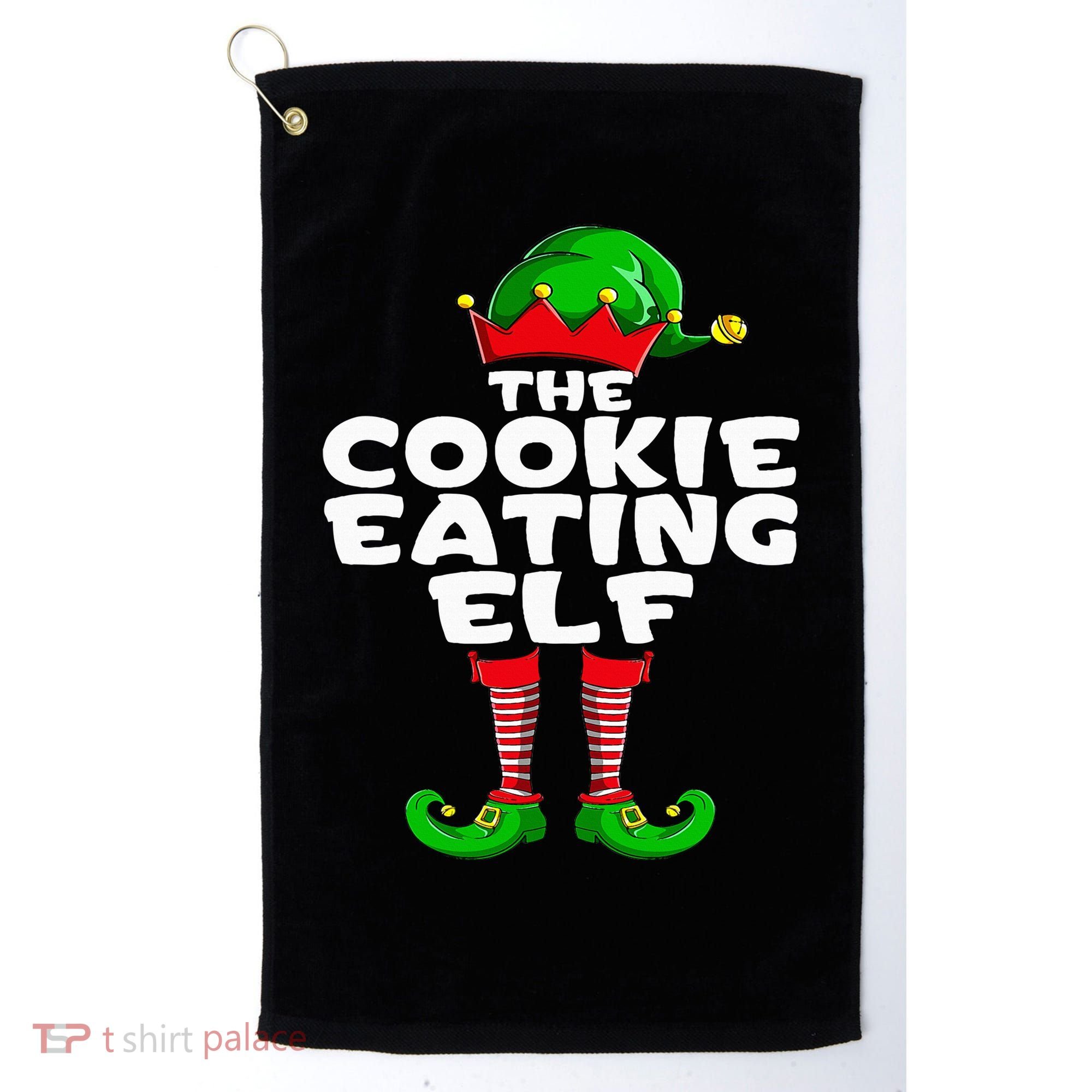 Cookie Eating Elf Matching Family Group Christmas Party Pj Golf Towel