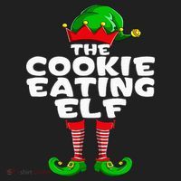 Cookie Eating Elf Matching Family Group Christmas Party Pj Golf Towel thumb 3