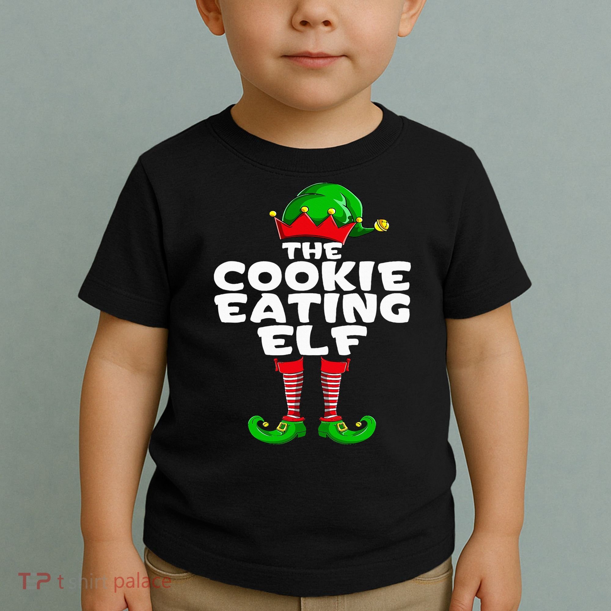 Cookie Eating Elf Matching Family Group Christmas Party Pj Toddler T-Shirt