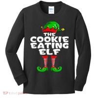 Cookie Eating Elf Matching Family Group Christmas Party Pj Kids Long Sleeve Shirt thumb 0