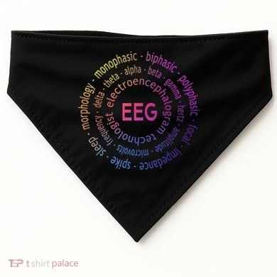 Colorful EEG - EEG Appreciation - EEG Pediatric USA-Made Doggie Bandana