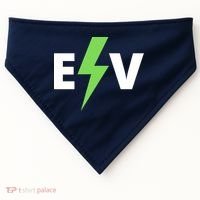 Cool EV Electric Vehicle, EV Life, Funny Electric Vehicle USA-Made Doggie Bandana thumb 0
