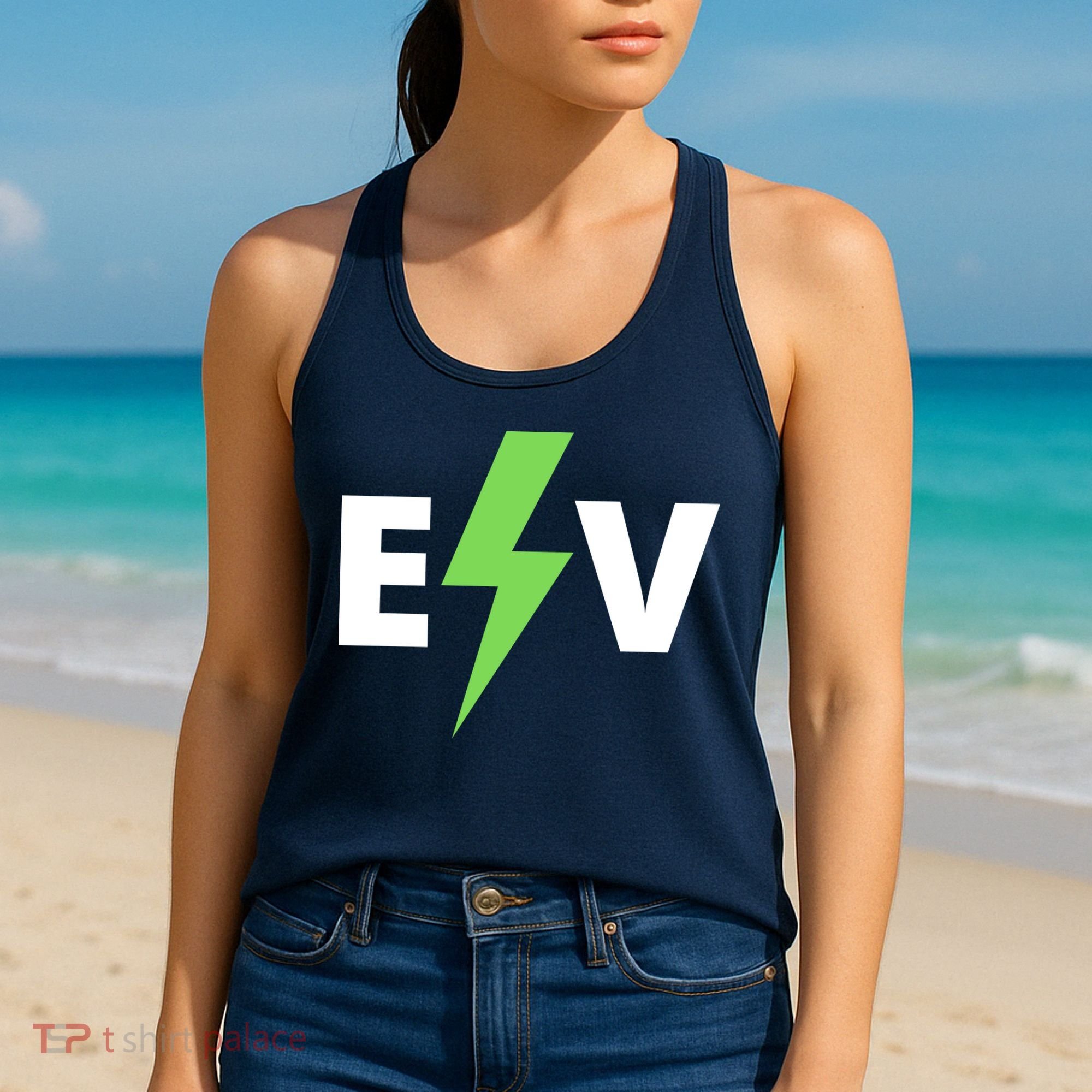 Cool EV Electric Vehicle, EV Life, Funny Electric Vehicle Women's Tank Top