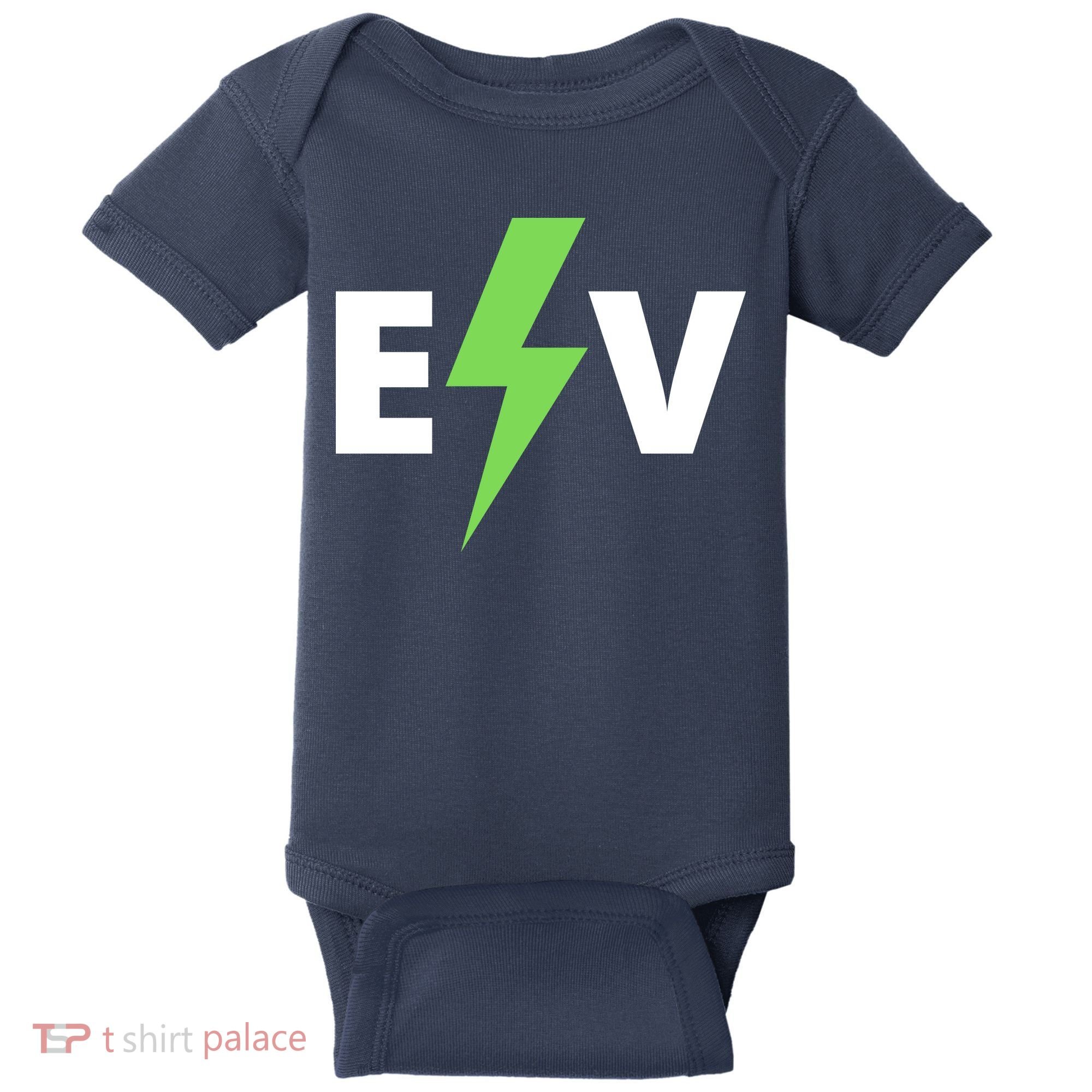 Cool EV Electric Vehicle, EV Life, Funny Electric Vehicle Baby Bodysuit