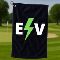 Cool EV Electric Vehicle, EV Life, Funny Electric Vehicle Golf Towel thumb 1