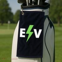 Cool EV Electric Vehicle, EV Life, Funny Electric Vehicle Golf Towel thumb 2