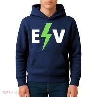 Cool EV Electric Vehicle, EV Life, Funny Electric Vehicle Kids Hoodie thumb 4