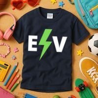 Cool EV Electric Vehicle, EV Life, Funny Electric Vehicle Kids T-Shirt thumb 3