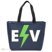Cool EV Electric Vehicle, EV Life, Funny Electric Vehicle Tote Bag thumb 0