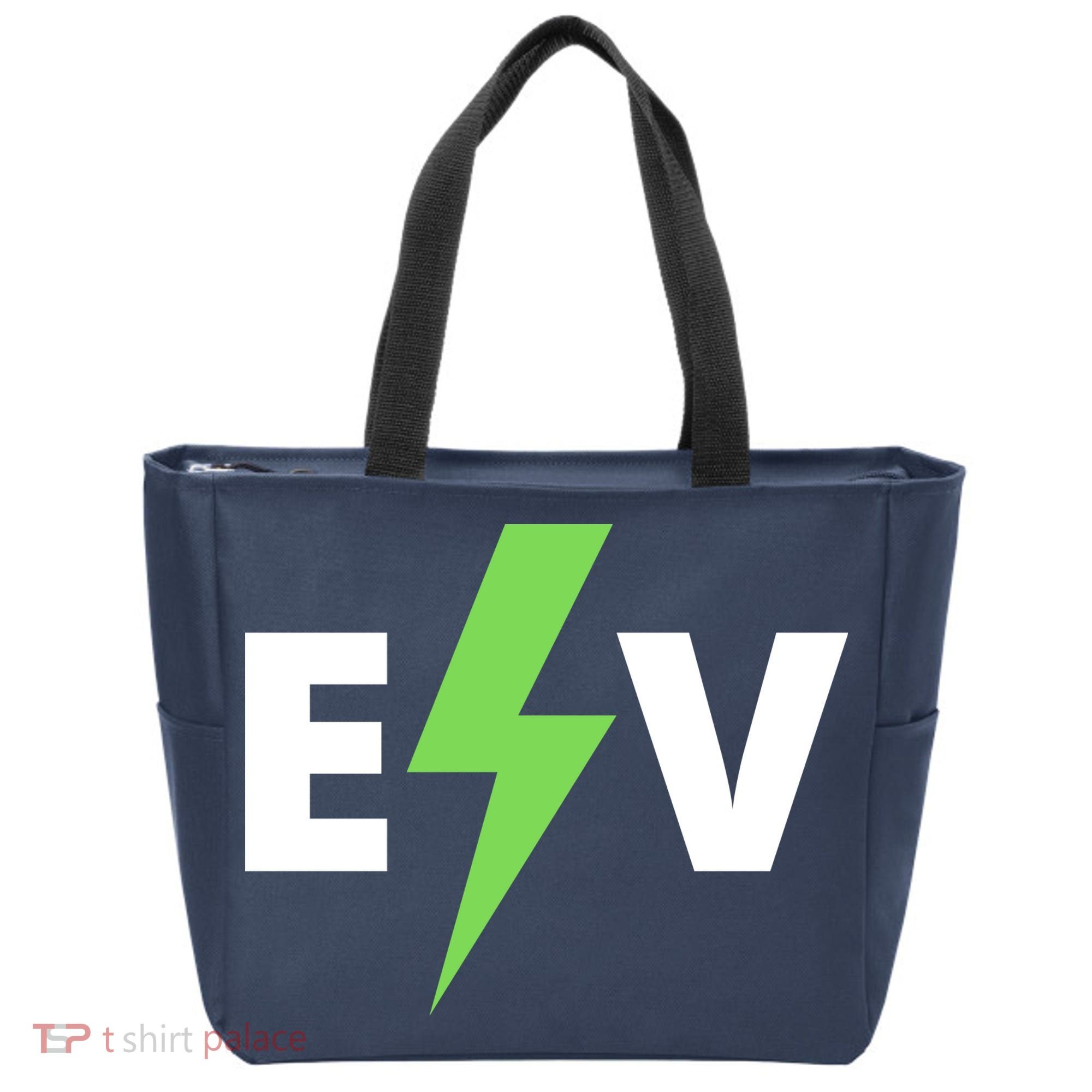 Cool EV Electric Vehicle, EV Life, Funny Electric Vehicle Tote Bag
