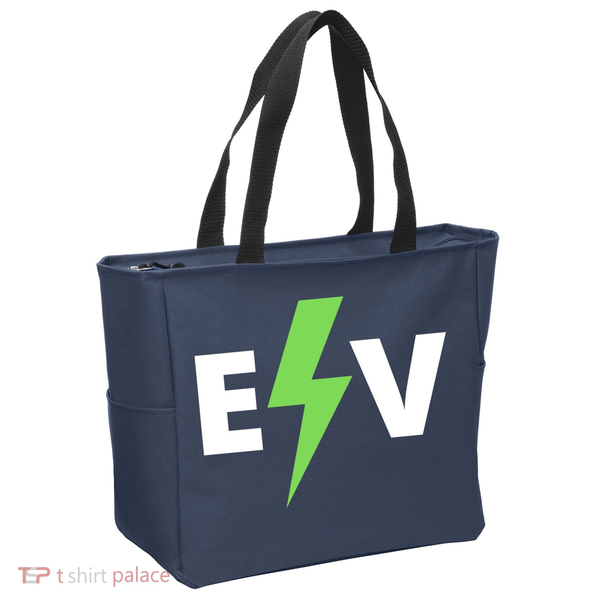 Cool EV Electric Vehicle, EV Life, Funny Electric Vehicle Tote Bag