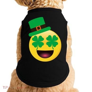 Emoji Smile Clover St. PatrickS Day Doggie Tank