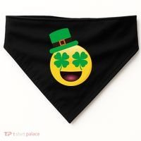 Emoji Smile Clover St. PatrickS Day USA-Made Doggie Bandana thumb 0