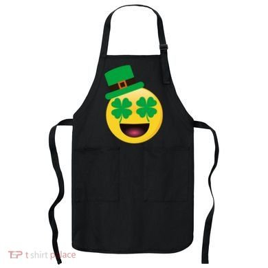 Emoji Smile Clover St. PatrickS Day Apron