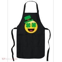 Emoji Smile Clover St. PatrickS Day Apron thumb 0