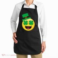 Emoji Smile Clover St. PatrickS Day Apron thumb 2