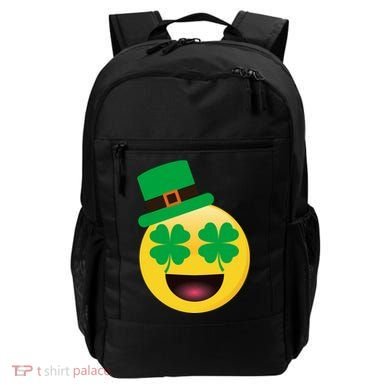 Emoji Smile Clover St. PatrickS Day Backpack