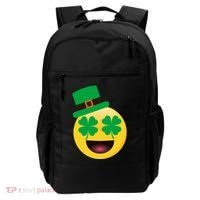 Emoji Smile Clover St. PatrickS Day Backpack thumb 0