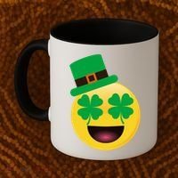 Emoji Smile Clover St. PatrickS Day Coffee Mug thumb 2