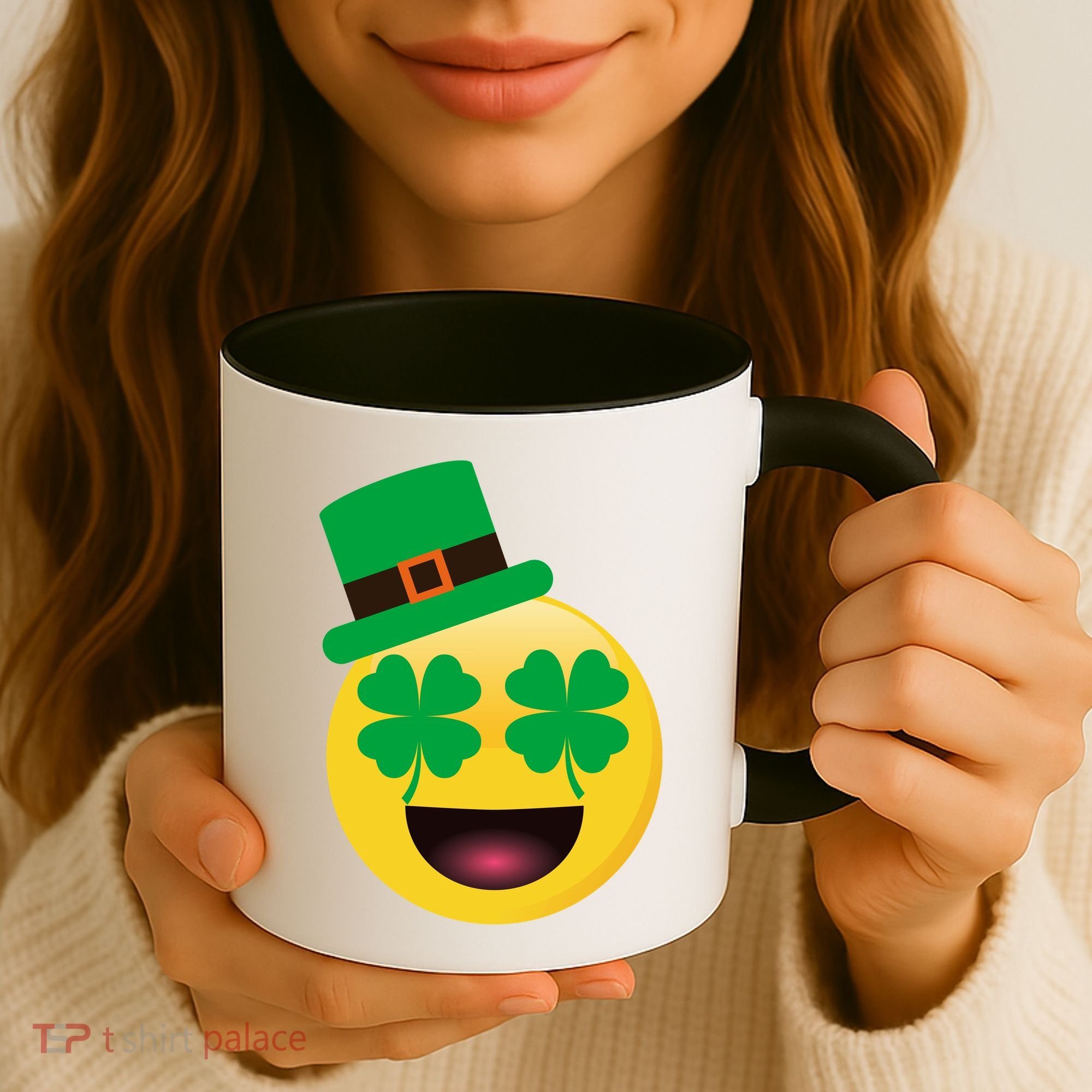 Emoji Smile Clover St. PatrickS Day Coffee Mug