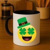 Emoji Smile Clover St. PatrickS Day Coffee Mug thumb 4