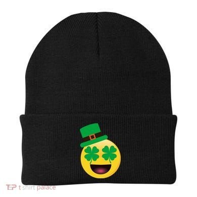 Emoji Smile Clover St. PatrickS Day Beanie