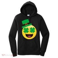 Emoji Smile Clover St. PatrickS Day Women's Hoodie thumb 0