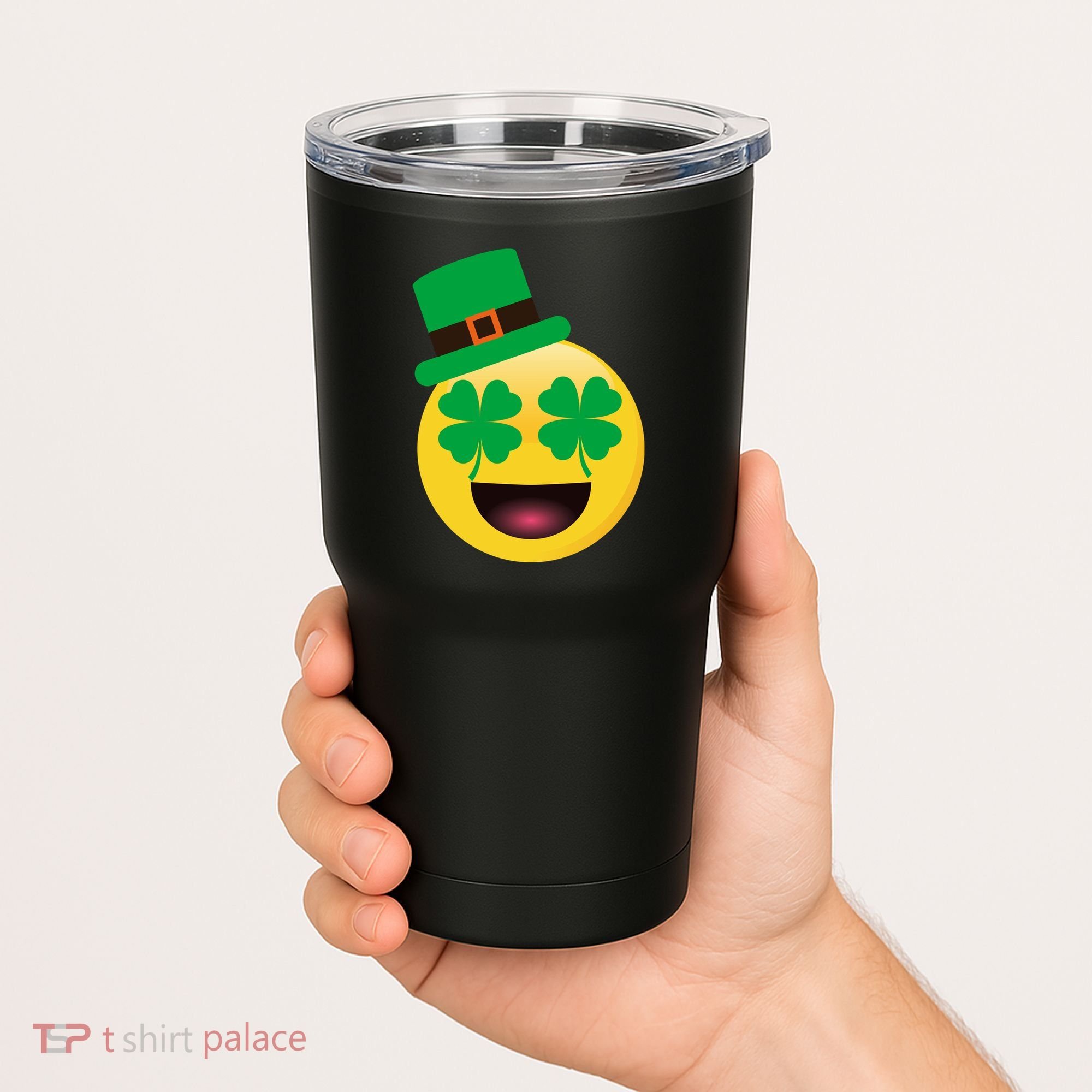 Emoji Smile Clover St. PatrickS Day Tumbler