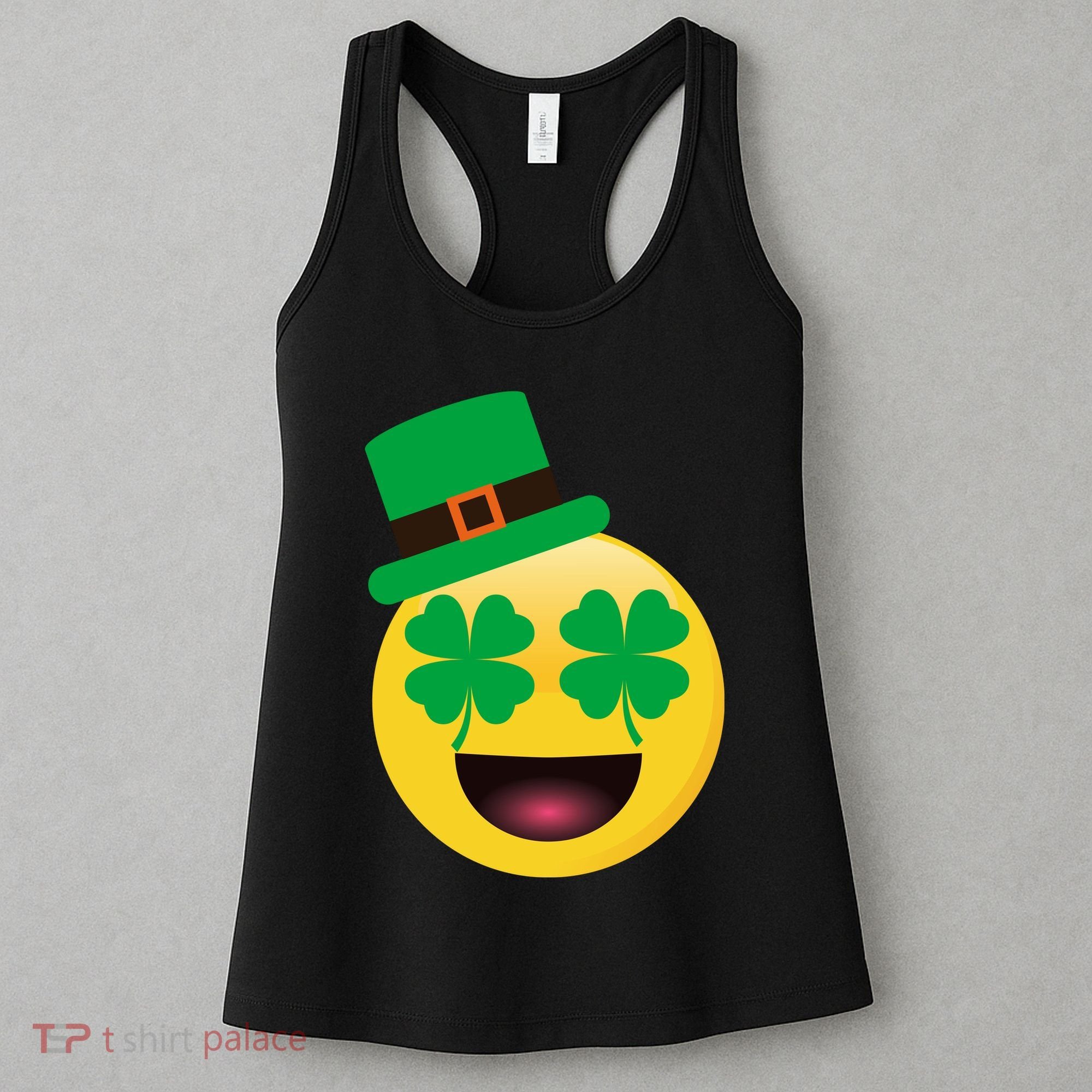 Emoji Smile Clover St. PatrickS Day Women's Tank Top