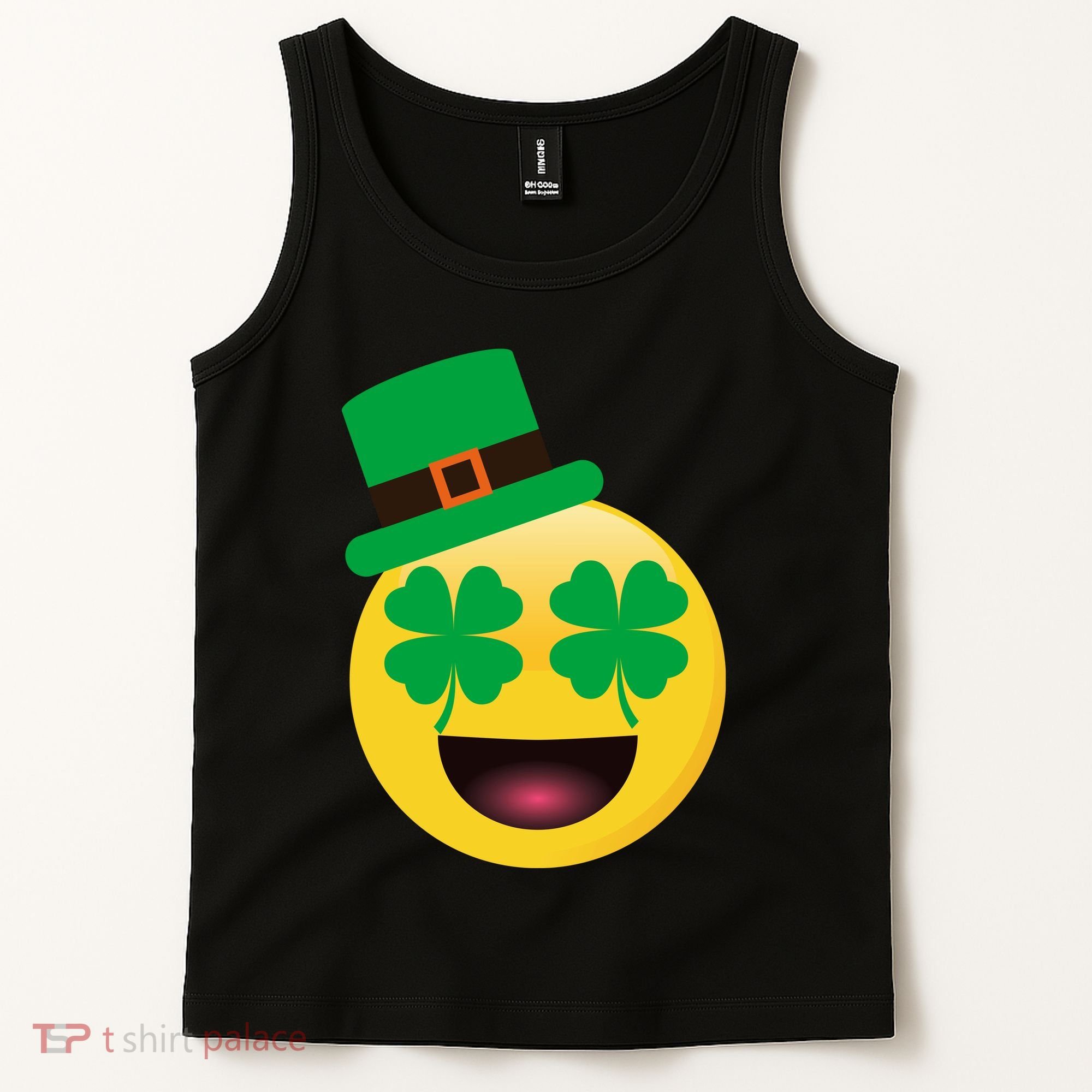 Emoji Smile Clover St. PatrickS Day Tank Top