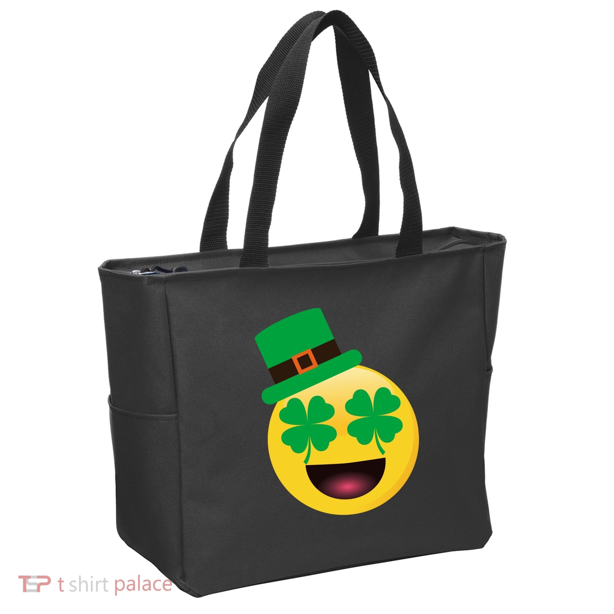 Emoji Smile Clover St. PatrickS Day Tote Bag