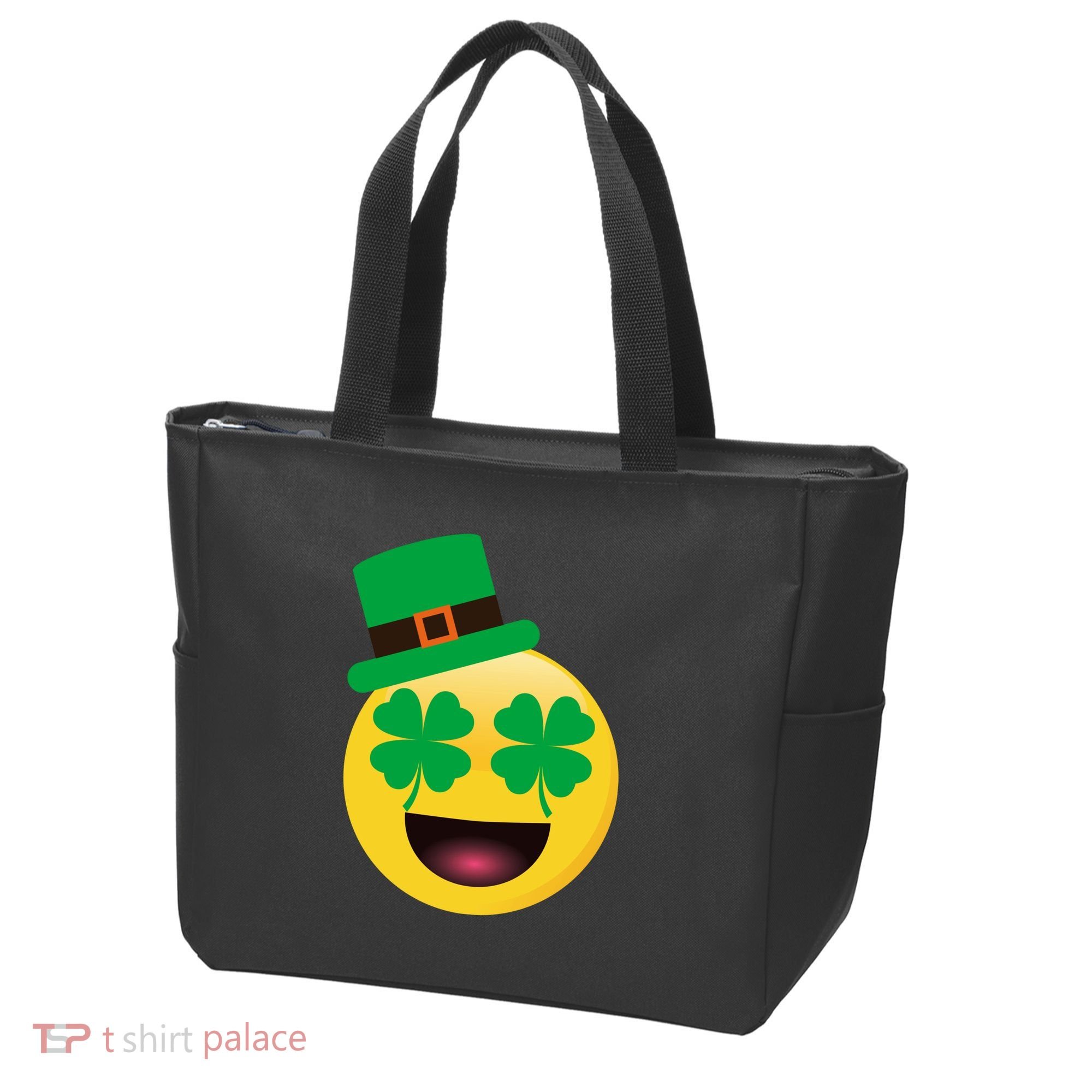 Emoji Smile Clover St. PatrickS Day Tote Bag