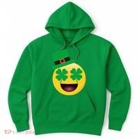 Emoji Smile Clover St. PatrickS Day Hoodie thumb 0