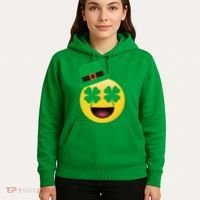 Emoji Smile Clover St. PatrickS Day Hoodie thumb 5