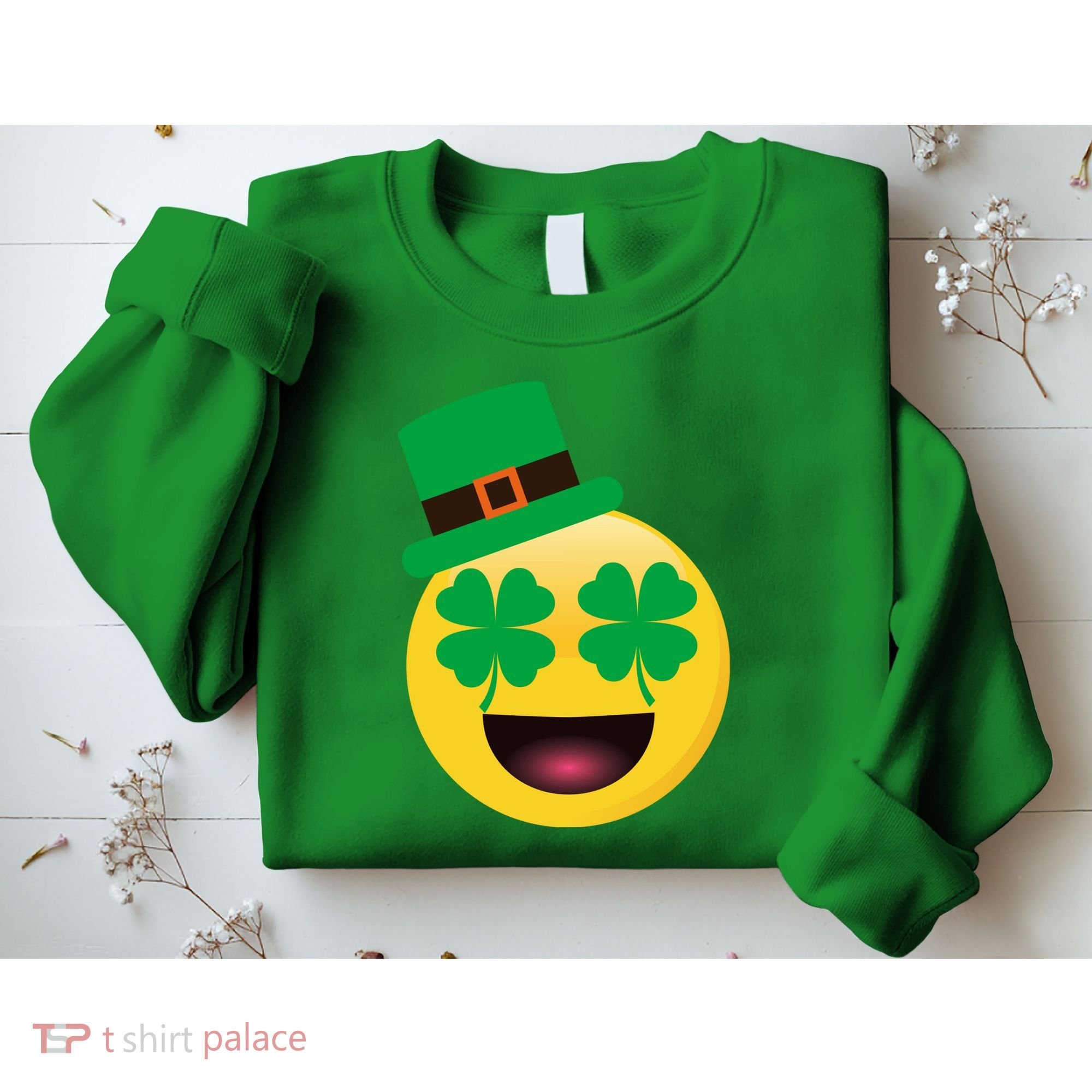 Emoji Smile Clover St. PatrickS Day Sweatshirt
