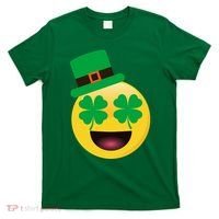 Emoji Smile Clover St. PatrickS Day T-Shirt thumb 0