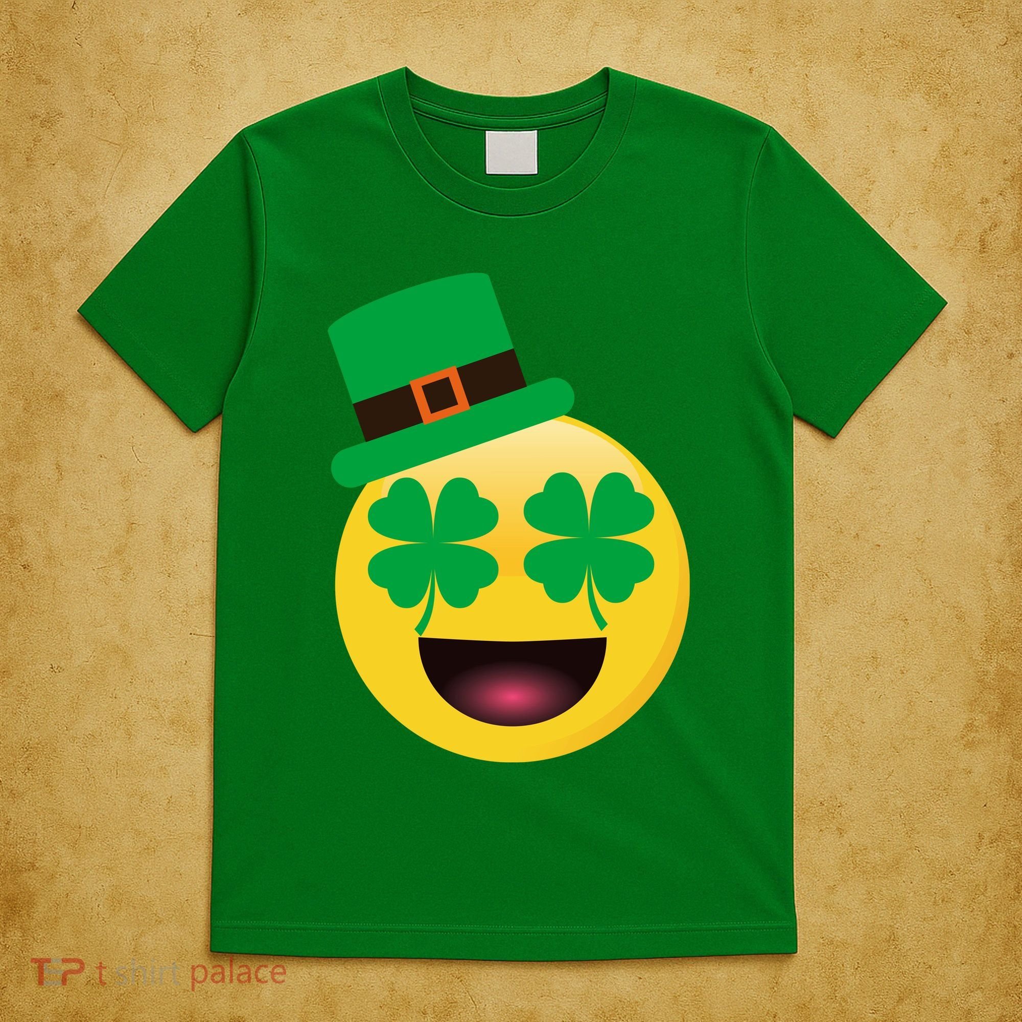 Emoji Smile Clover St. PatrickS Day T-Shirt
