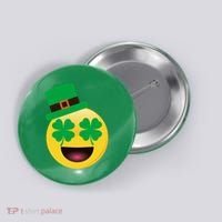 Emoji Smile Clover St. PatrickS Day Button thumb 0
