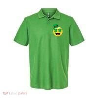 Emoji Smile Clover St. PatrickS Day Polo thumb 0