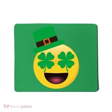 Emoji Smile Clover St. PatrickS Day Mousepad