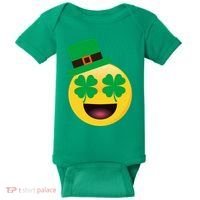Emoji Smile Clover St. PatrickS Day Baby Bodysuit thumb 0