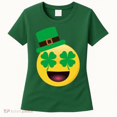 Emoji Smile Clover St. PatrickS Day Women's T-Shirt