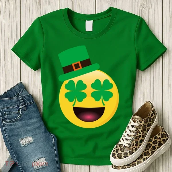 Emoji Smile Clover St. PatrickS Day Women's T-Shirt