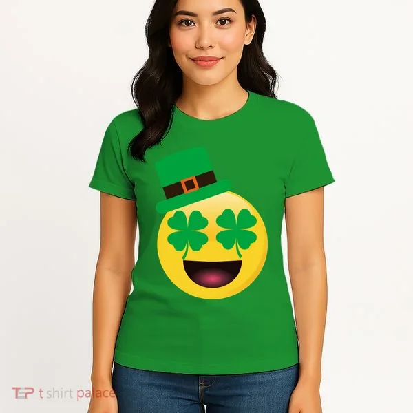 Emoji Smile Clover St. PatrickS Day Women's T-Shirt
