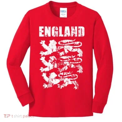 Cool England Flag Kids Long Sleeve Shirt