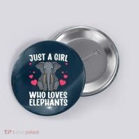 Cool Elephant For Wo Girl African Elephant Lover Zoology Button thumb 0