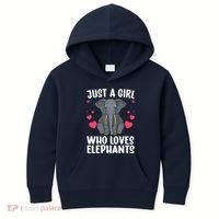 Cool Elephant For Wo Girl African Elephant Lover Zoology Kids Hoodie thumb 0