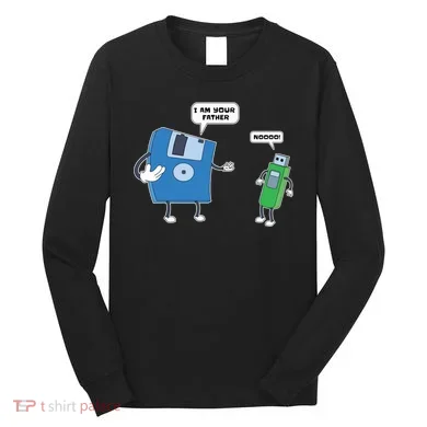 Computer Engineering Father Son Floppy Disk Engineer Long Sleeve Shirt
