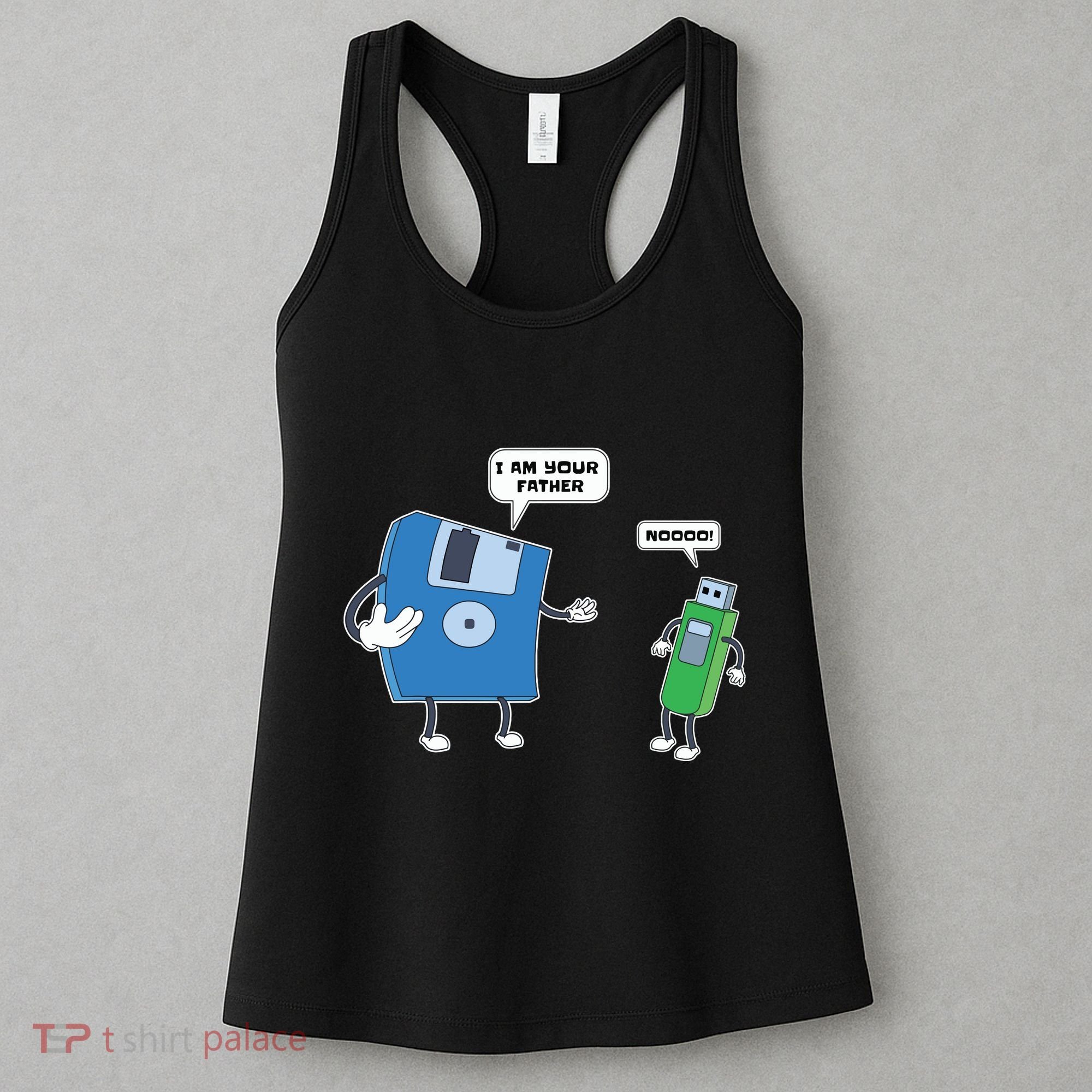Computer Engineering Father Son Floppy Disk Engineer Women's Tank Top