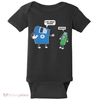 Computer Engineering Father Son Floppy Disk Engineer Baby Bodysuit